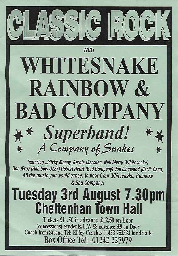 A COMPANY OF SNAKES 1999 flyer